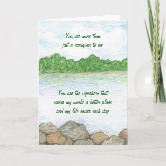 Care Giver Appreciative Card mit Seehotel Dankeskarte (Vorderseite)