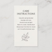 Care Instructions Neutral Botanical Small Visitenkarte (Vorderseite)
