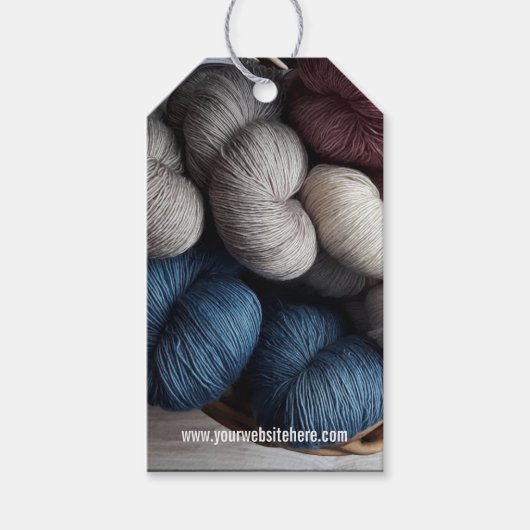 Care Instructions Wool Linen Sewn Knitted  Geschenkanhänger (Vorderseite)