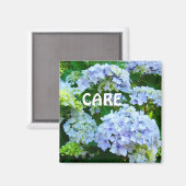 CARE-Magnete Blau Hydrangea Blume Garten Magnet (Vorderseite/Rückseite)