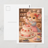 Career Mouse as Cake Decorator Postkarte (Vorne/Hinten)