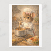 Career Mouse as Chef Postkarte (Vorderseite)
