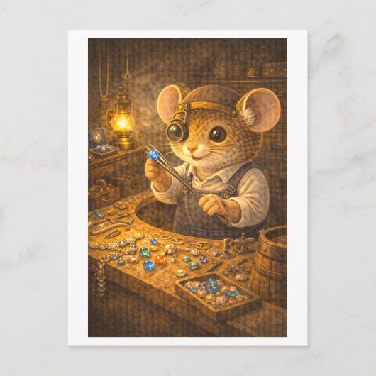 Career Mouse as Jeweler Postkarte (Vorderseite)