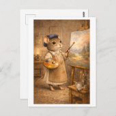 Career Mouse as Painter Postkarte (Vorne/Hinten)