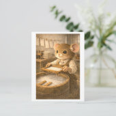 Career Mouse as Paper Maker Postkarte (Stehend Vorderseite)
