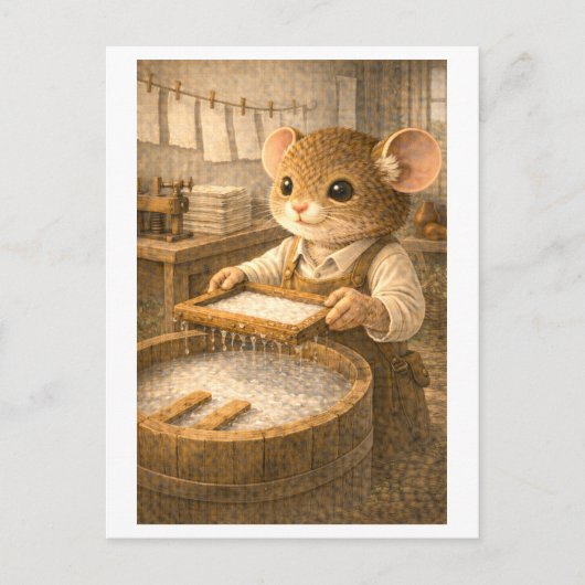 Career Mouse as Paper Maker Postkarte (Vorderseite)