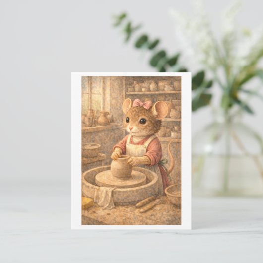 Career Mouse as Potter Postkarte (Stehend Vorderseite)