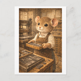 Career Mouse as Printer Postkarte