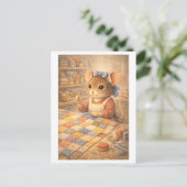 Career Mouse as Quilter Postkarte (Stehend Vorderseite)
