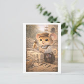 Career Mouse as Stone Mason Postkarte (Stehend Vorderseite)