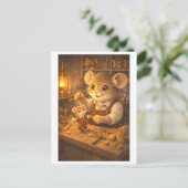 Career Mouse as Toy Maker Postkarte (Stehend Vorderseite)