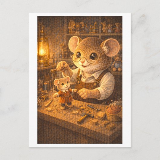 Career Mouse as Toy Maker Postkarte (Vorderseite)