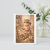 Career Mouse as Weaver Postkarte (Stehend Vorderseite)