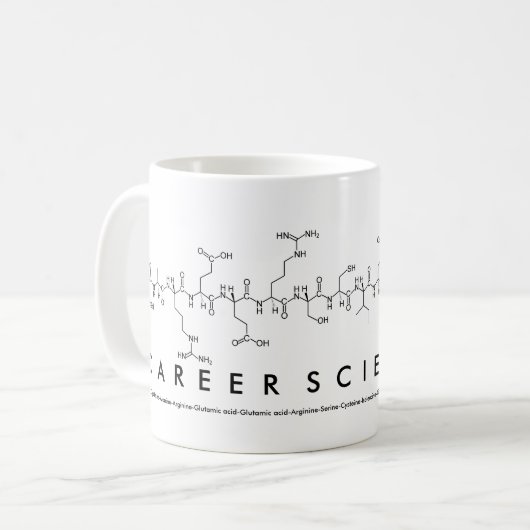 CareerScientist Peptidname Tasse (Vorderseite Links)