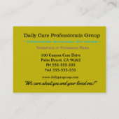 Caregier Meadow Floral Beruflich Visitenkarte (Rückseite)