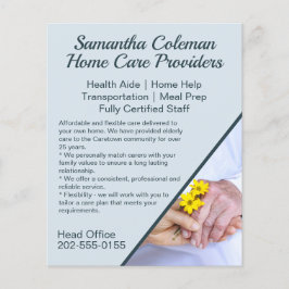 Caregier Zuhause Care Blue Promotional Business Flyer