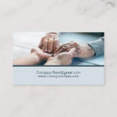Caregier Zuhause Help Blue Visitenkarte (Rückseite)