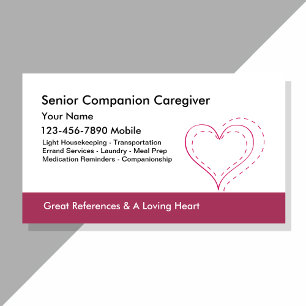 Caregiver Business Cards Visitenkarte