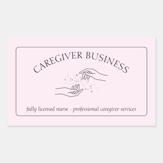 Caregiver Caregiving Adult Out patient Home Nurse Rechteckiger Aufkleber (Vorderseite)