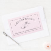 Caregiver Caregiving Adult Out patient Home Nurse Rechteckiger Aufkleber (Umschlag)