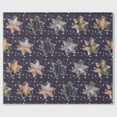 Caregiver Custom Foto Weihnachtssterne Geschenkpapier (Flach)