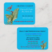 Caregiver, der 2 schönes mit Blumenberufliches Visitenkarte (Vorne/Hinten)