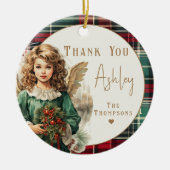 Caregiver Elegant Angel Keramik Ornament (Vorne)