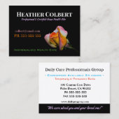 Caregiver Floral Elegante Rose Visitenkarte (Vorne/Hinten)