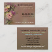Caregiver Floral Friendly Beruflich Visitenkarte (Vorne/Hinten)