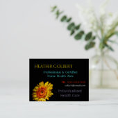 Caregiver fröhliche Blume glücklich Beruflich, abe Visitenkarte (Stehend Vorderseite)