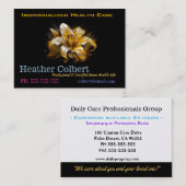 Caregiver Golden Lilly Beruflich Visitenkarte (Vorne/Hinten)