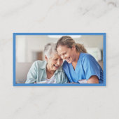 Caregiver Home Help Nurse photo modern Visitenkarte (Rückseite)