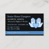 Caregiver Home Help Nurse photo modern Visitenkarte (Vorderseite)