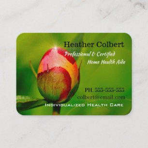 Caregiver-liebevolle Pfingstrosen-Knospe beruflich Visitenkarte