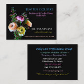 Caregiver Lil Bouquet Freundlich Beruflich Visitenkarte (Vorne/Hinten)