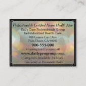 Caregiver-Service-elegantes spezielles berufliches Visitenkarte (Rückseite)