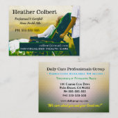 Caregiver Sincere Focus Friendly Beruflich Visitenkarte (Vorne/Hinten)