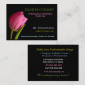 Caregiver Tulip Beauty Beruflich Visitenkarte (Vorne/Hinten)