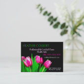 Caregiver Tulips glücklich Beruflich Visitenkarte (Stehend Vorderseite)