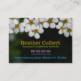 Caregiver White Petal Helper Visitenkarte