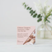 Caregiver Zuhause Help Company Quadratische Visitenkarte (Stehend Vorderseite)