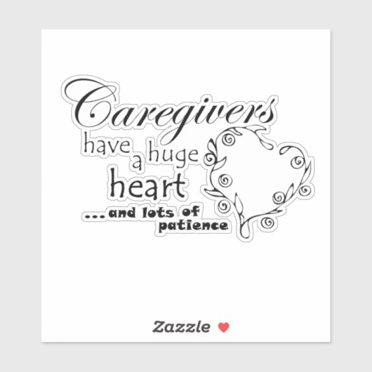 Caregiver's Haben ein Herz von Gold und eine Menge Aufkleber (Blatt)