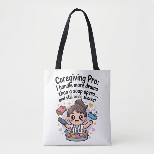 Caregiving Pro Funny Soap Opera Drama T-Shirt Tasche (Vorderseite)