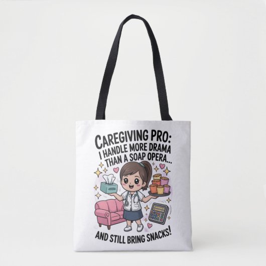 Caregiving Pro Funny Soap Opera Drama Tasche (Vorderseite)