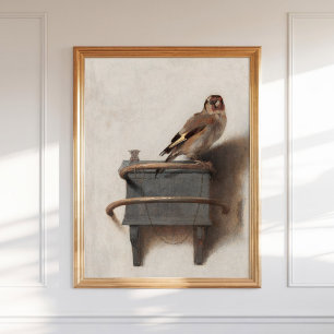 Carel Fabritius Die Goldfinch Art Print Dutch Gold Poster