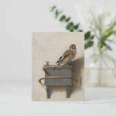 Carel Fabritius, The Goldfinch - 17. Postkarte (Stehend Vorderseite)