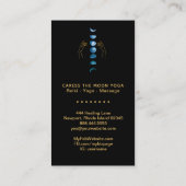 *~* Caress Moon Blue Aquamarin Phases + Hands Star Visitenkarte (Rückseite)