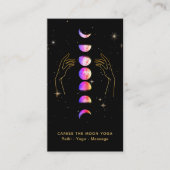 *~* Caress Moon Blue Pink Phasen + Hände Star Visitenkarte (Vorderseite)