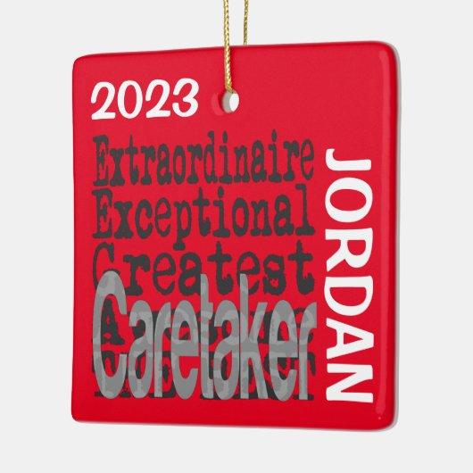 Caretaker Extraordinaire CUSTOM Keramikornament (Links)