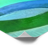 Caretta Caretta Schildkröte Niedlich und farbenfro Poster (Ecke)